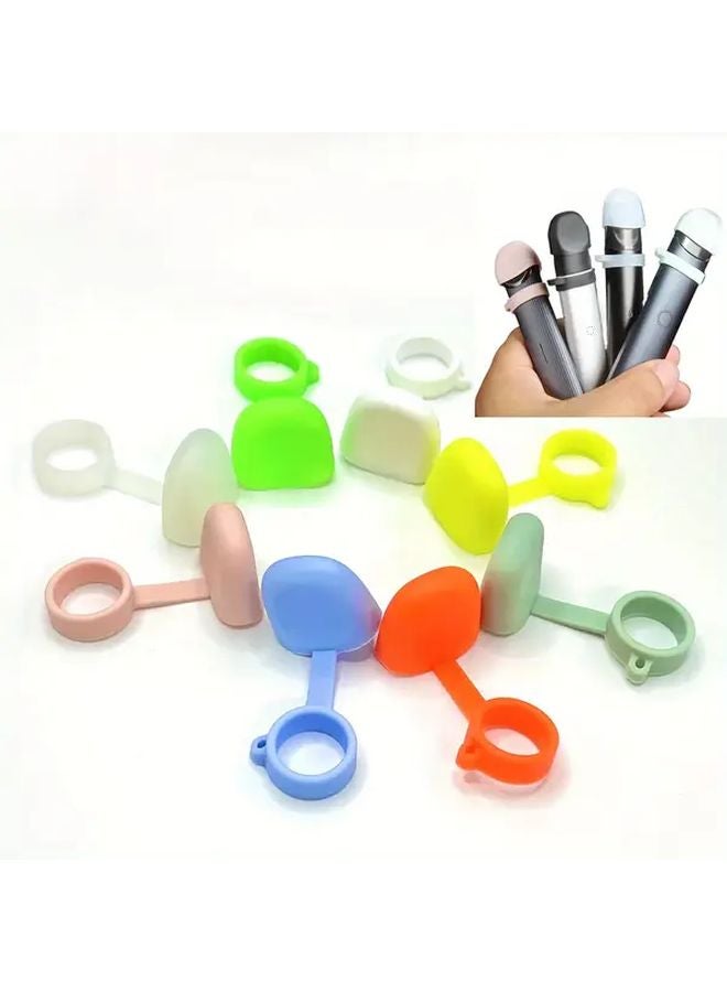 Orange Green Yellow Silicone Vape Dust Caps 3pcs Fit 1 3cm 0 50in Vape Pens Durable Easy Clean Design - Image 1